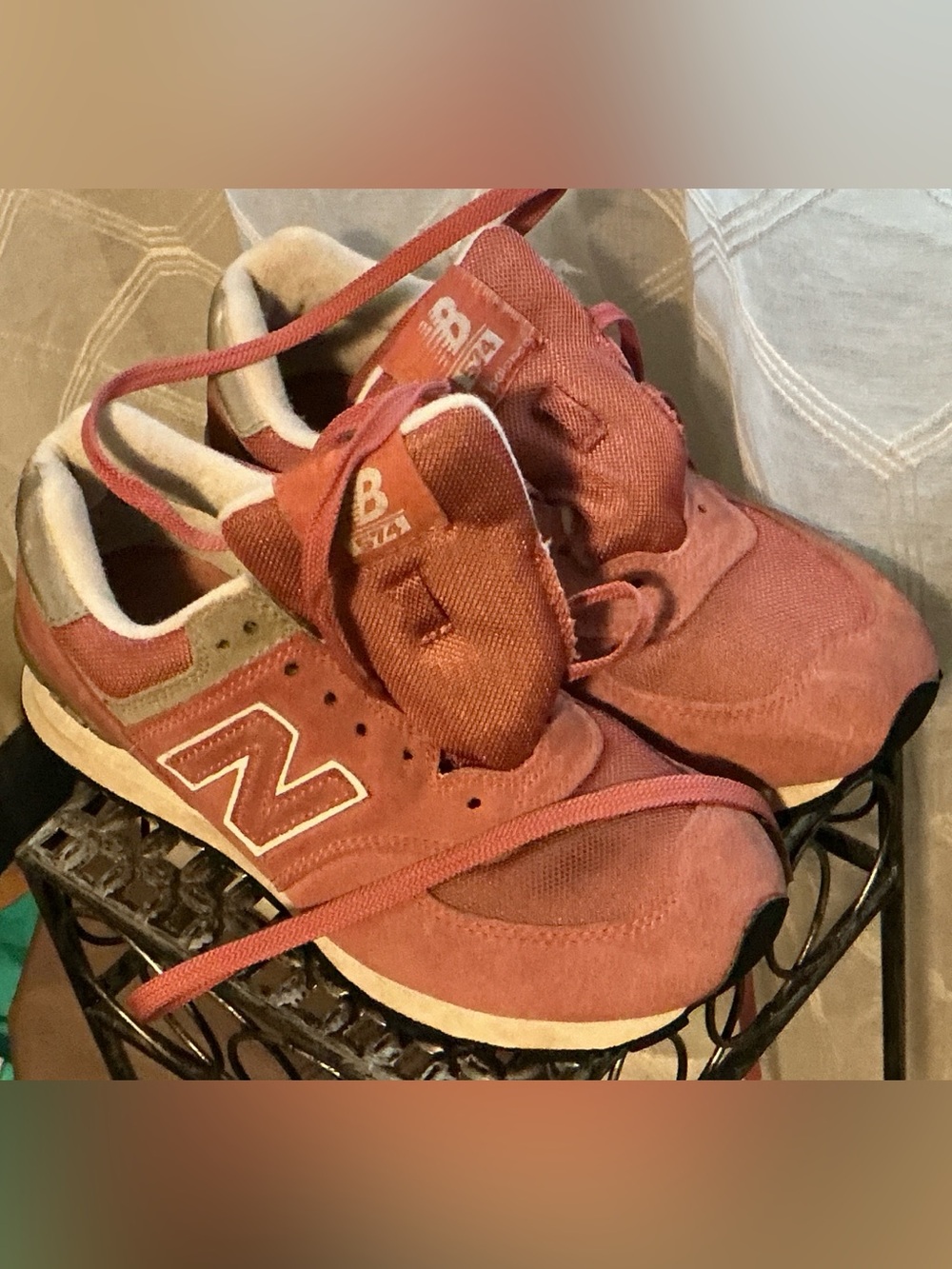 Rose Pink New Balance sneakers size 8W USA just washed